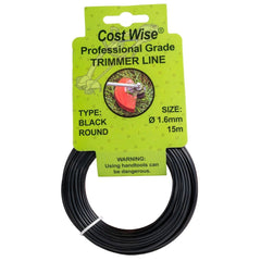 Strimmer Line Black Round 1.6mm x 15m