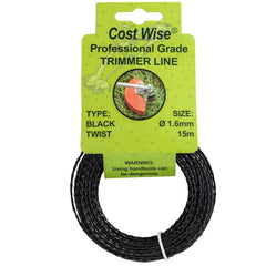 Strimmer Line Black Twist 1.6mm x 15m