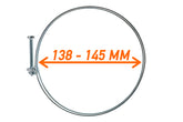 Double Wire Hose Clamp Galvanised 138mm-145mm