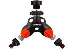 Double Tap Connector with Valves Metal