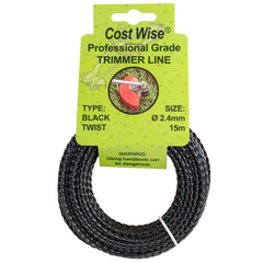 Strimmer Line Black Twist 2.4mm x 15m