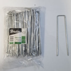 Weed Matting Metal Hold Down Pegs/Staples 30mmx 150mm (Pack of 100)