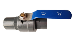 PP 1/2" BSPF Stopcock with Stainless Steel Ball Valve and Handle