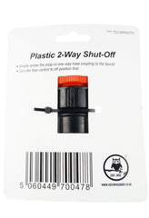 Double Tap Connector with Valves & Threaded Outlets Black/Orange