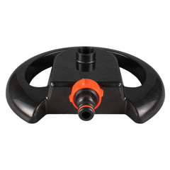 Cost Wise 3-Arm Adjustable Rotating Lawn Sprinkler Black Orange