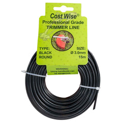 Strimmer Line Black Round 3mm x 15m