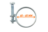 Double Wire Hose Clamp Galvanised 60mm-65mm