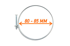 Double Wire Hose Clamp Galvanised 80mm-85mm