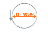 Double Wire Hose Clamp Galvanised 98mm-105mm
