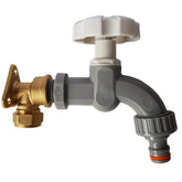 15mm Brass Wall Flange Kit with Grey Dial Tap