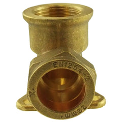 22mm Brass Wall Flange Kit with Brass Barbed Tap