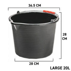 Black PP Bucket 20L
