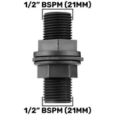 Tank Connector with Washer 1/2" BSPM