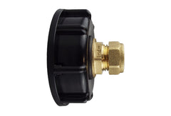 IBC 2” S60X6 Cap with Brass Compression Straight ½” BSP – 15mm