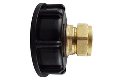 IBC 2” S60X6 Cap with Brass Compression Straight ¾” BSP – 22mm