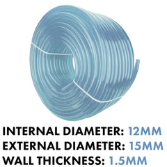 Clear PVC Pipe 12mm*15mm