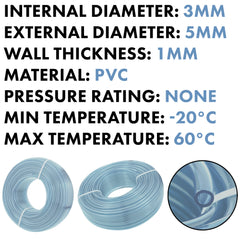 Clear PVC Pipe 3mm*5mm