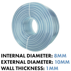 Clear PVC Pipe 8mm*10mm