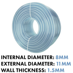 Clear PVC Pipe 8mm*11mm