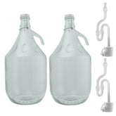 Glass Demijohn 5L 2 Pack Swing Top Cap, Airlock & Bung
