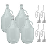 Glass Demijohn 5L 4 Pack Swing Top Cap, Airlock & Bung
