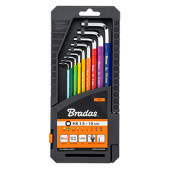 Set of Allen Keys with Ball End HX, Long, 1.5mm – 10mm (9 pcs)