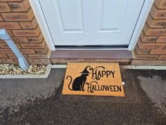 Doormat 60cm x 40cm - 'Happy Halloween' - Absorbent Coir Mat for Indoor/Outdoor