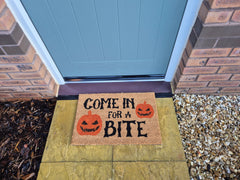 Doormat 60cm x 40cm - 'Come In For A Bite' - Absorbent Coir Mat for Indoor/Outdoor