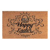 Doormat 60cm x 40cm - 'Happy Easter' - Absorbent Coir Mat for Indoor/Outdoor