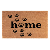 Doormat 60cm x 40cm - 'Home' (Paws) - Absorbent Coir Mat for Indoor/Outdoor