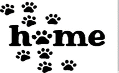 Doormat 60cm x 40cm - 'Home' (Paws) - Absorbent Coir Mat for Indoor/Outdoor