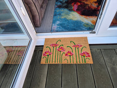 Doormat 60cm x 40cm - Poppy - Absorbent Coir Mat for Indoor/Outdoor