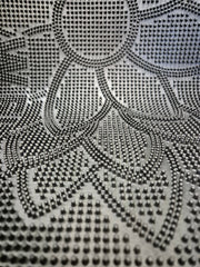 Rubber Doormat 60cm x 40cm - 'Welcome' (Flower) - Absorbent Coir Mat for Indoor/Outdoor