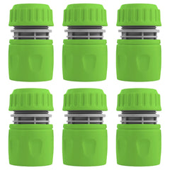 Female Hose Connector, 1/2" or 5/8" Hose, Green/Gray