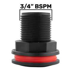 Bulkhead Drain Plug 3/4" BSP With Male Outlet