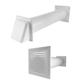 Through Wall Ventilation Kit Duo Smart DS4178 Vent with White External Vent