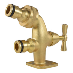 Brass Bib Tap with Quick Connect Inlet and Outlet