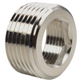 Thread Conversion Cap 1" BSPM - 3/4" BSPF, Nickel Plated