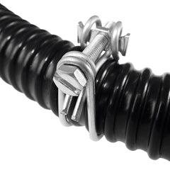 Corrugated Pipe 3/4" (19mm) with 2 x Double Wire Clips Set