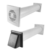 Through Wall Ventilation Kit - STYL Fan with Timer and Graphite External Vent
