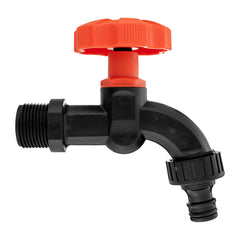 1/2" BSPM Plastic Quick Connect Tap Black/Orange
