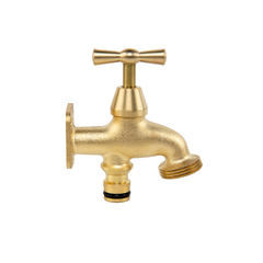 Brass Bib Tap with Quick Connect Inlet, ¾” BSP Thread Outlet