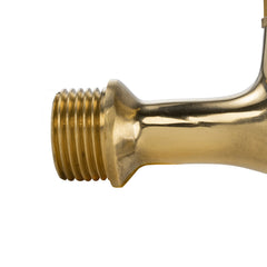 Garden Tap Polished Brass 1/2" BSPM - 13mm Barb