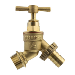Wall Flange Kit 20mm MDPE - Brass Tap & Two Way Splitter & Connectors