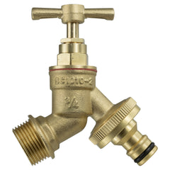 22mm Brass Wall Flange Kit with Brass Quick Connect Tap