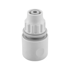 10mm Female Hose Connector, White/Grey