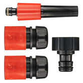 Hose Connectors Set With Nozzle Red/Black