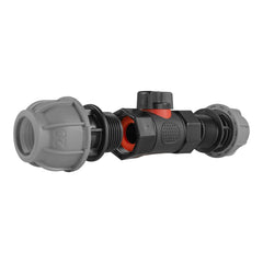 In-Line BSPF Valve with 2 x 20mm MDPE Straight Connectors