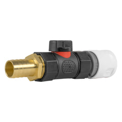 Hose Connector WL with In-Line BSPF Valve and 19mm Brass Barb