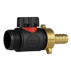 13mm Brass Barb with In-Line BSPM Threaded Valve
